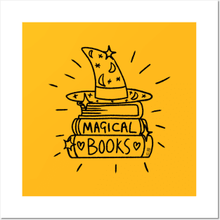 Magical Books doodle Posters and Art